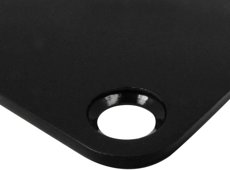 Micovay 2 Pack Guitar Metal Neck Plates with Plastic Mat Compatible for Strat Tele Style Electric Guitar Replacement, Black - Image 5